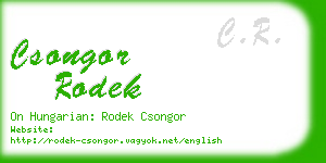 csongor rodek business card